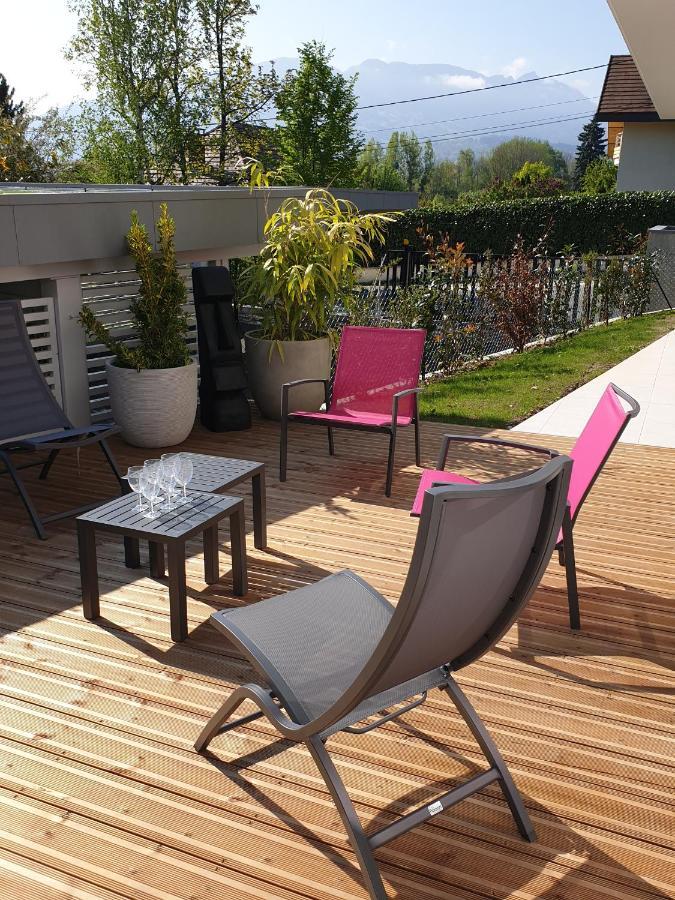L'Appartement Jardin Avec Vue Montagnes Sevrier Exterior photo